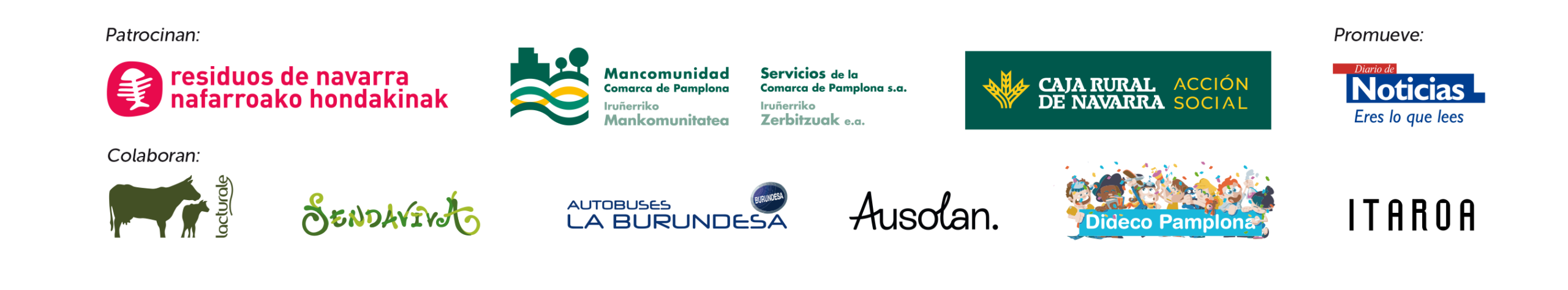 Patrocinadores de los Premios Hostelería Navarra